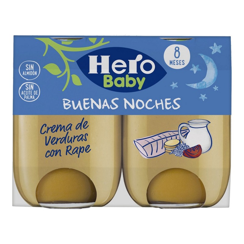 Pot pour bébé Hero Buenas Noches Légumes Baudroie (2 x 190 gr)