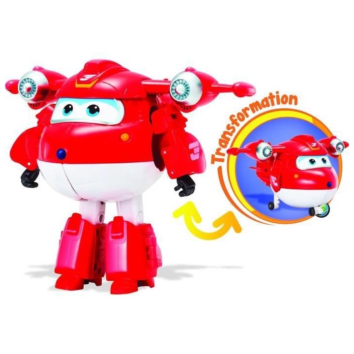 Figurine Super Wings Transforming JETT SUPERCHARGE 12 cm - Transformab