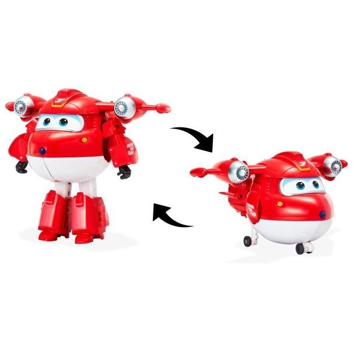 Figurine Super Wings Transforming JETT SUPERCHARGE 12 cm - Transformab