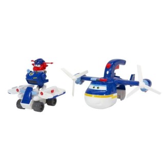 SUPER WINGS – AVION JOUET POLICE PATROLLER + 1 FIGURINE JETT POLICE