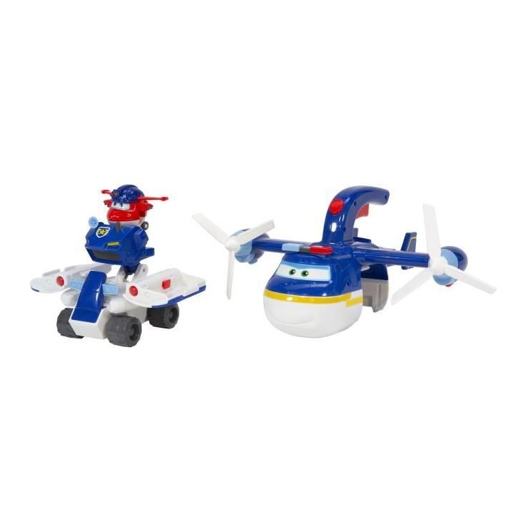 SUPER WINGS – AVION JOUET POLICE PATROLLER + 1 FIGURINE JETT POLICE