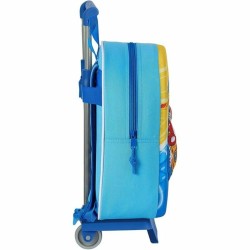 Cartable 3D avec roulettes SuperThings Bleu clair