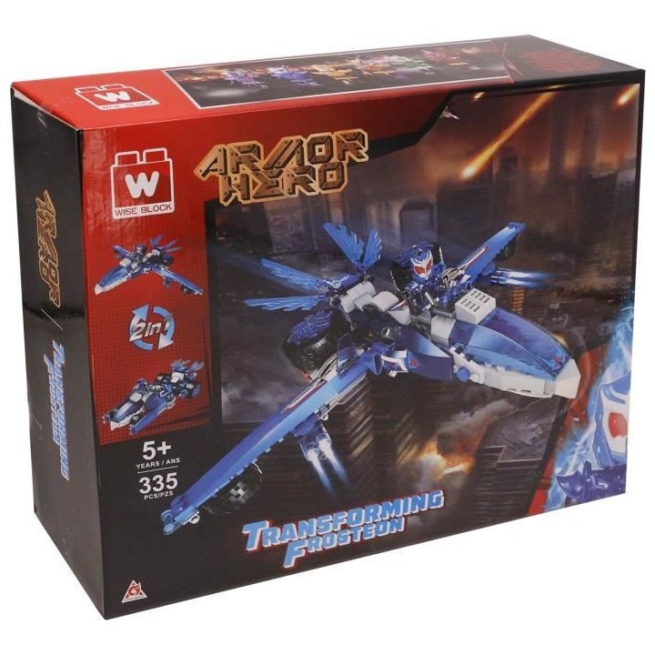 Véhicule Wise Blocks Frosteon transformable 2 en 1 + 1 figurine - Jeu