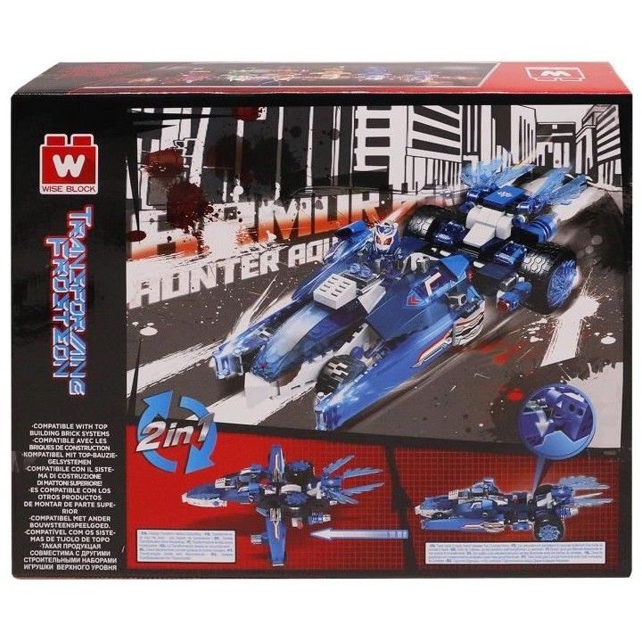 Véhicule Wise Blocks Frosteon transformable 2 en 1 + 1 figurine - Jeu