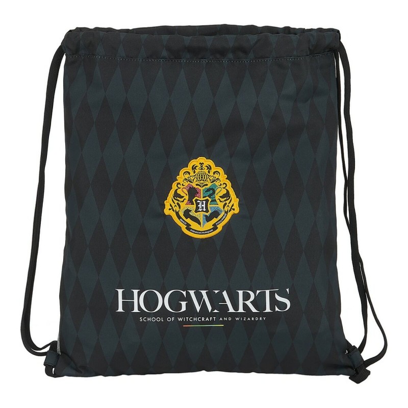 Sac à dos serré par des ficelles Hogwarts Harry Potter M196 Noir Gris