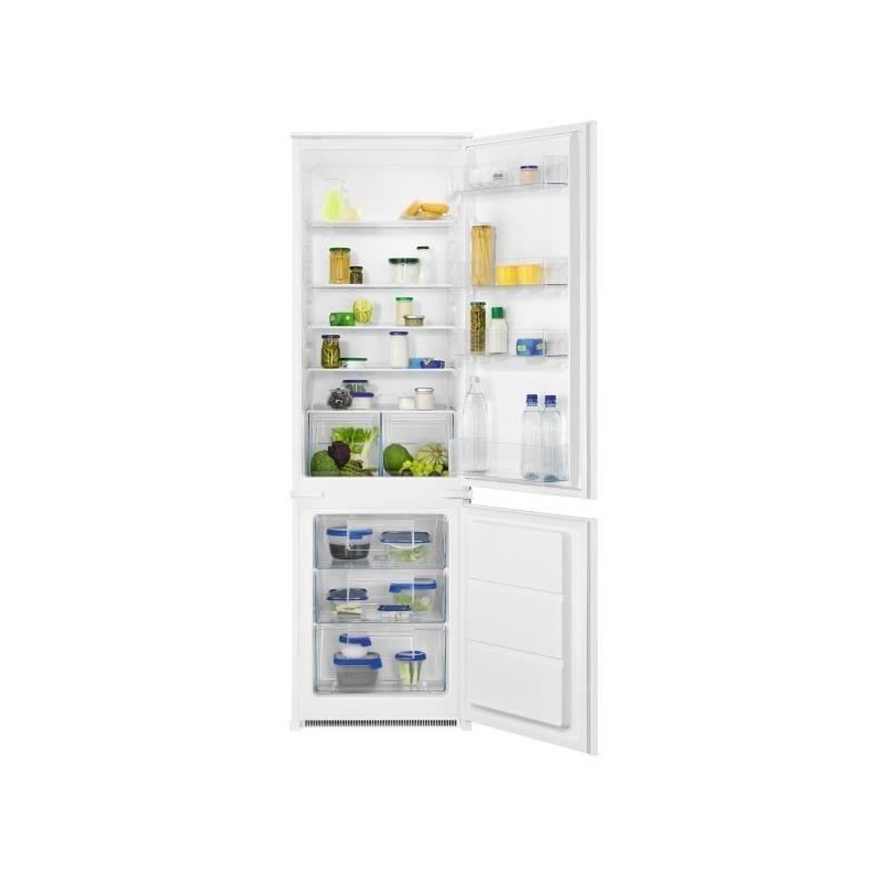 Réfrigérateur congélateur bas encastrable Faure - 267L (195+72) - Froid Statique - L 56cm x H 178cm - Blanc - FNLX18FS1