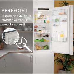 Réfrigérateur congélateur bas encastrable Faure - 267L (195+72) - Froid Statique - L 56cm x H 178cm - Blanc - FNLX18FS1