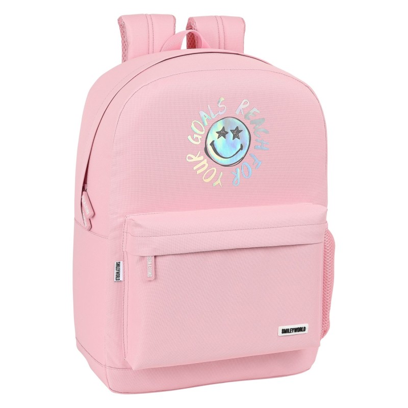 Cartable Smiley Iris Rose 32 x 43 x 14 cm