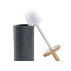 Brosse de salle de wc DKD Home Decor 8424001836956 10 x 10 x 38 cm Marron Blanc Résine Gris foncé