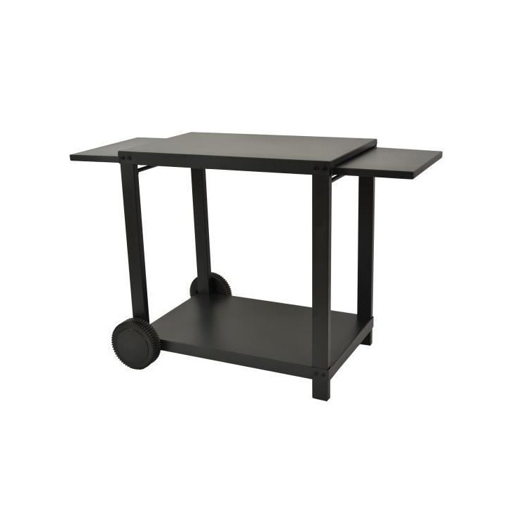 COOKINGBOX Chariot pour plancha avec tablettes rabattables - Acier - N