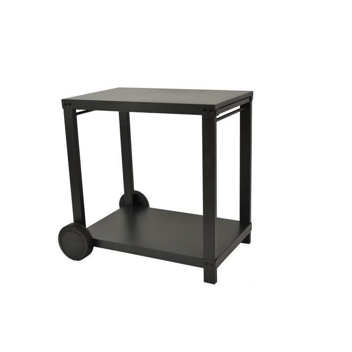 COOKINGBOX Chariot pour plancha avec tablettes rabattables - Acier - N