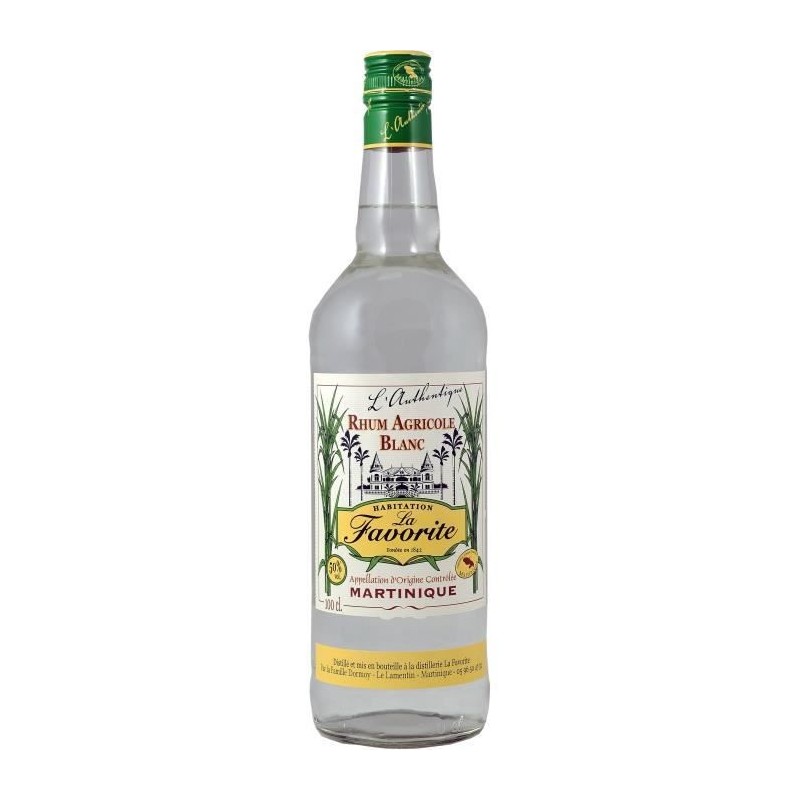 Rhum Blanc L'authentique 50° 100cl La Favorite