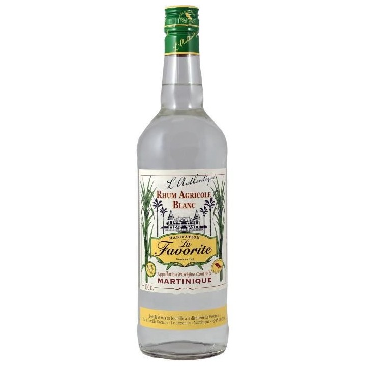 Rhum Blanc L'authentique 50° 100cl La Favorite