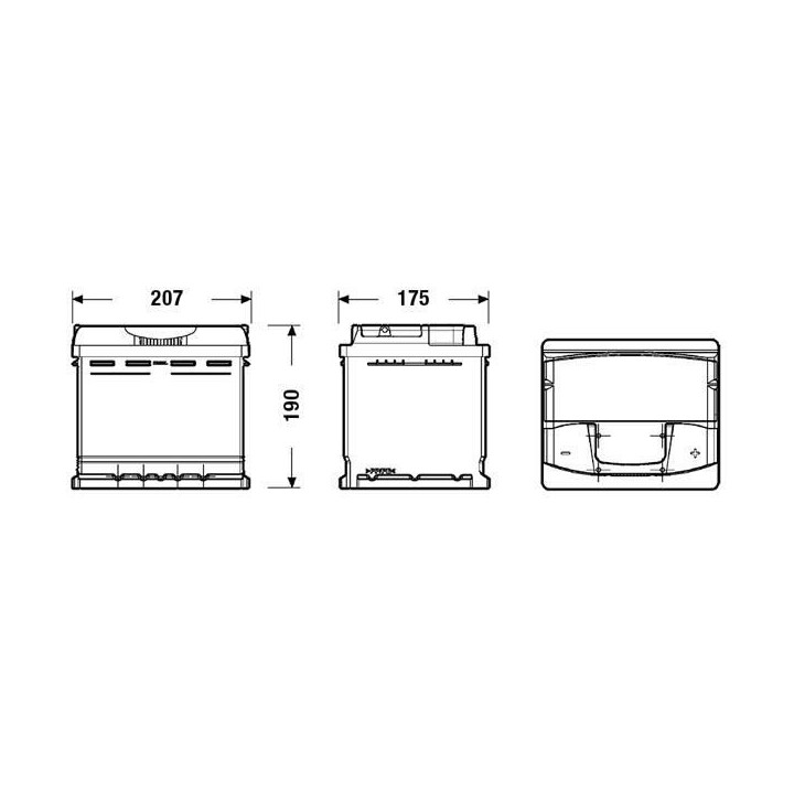 FULMEN Batterie de démarrage FB500 12V 53AH 540A