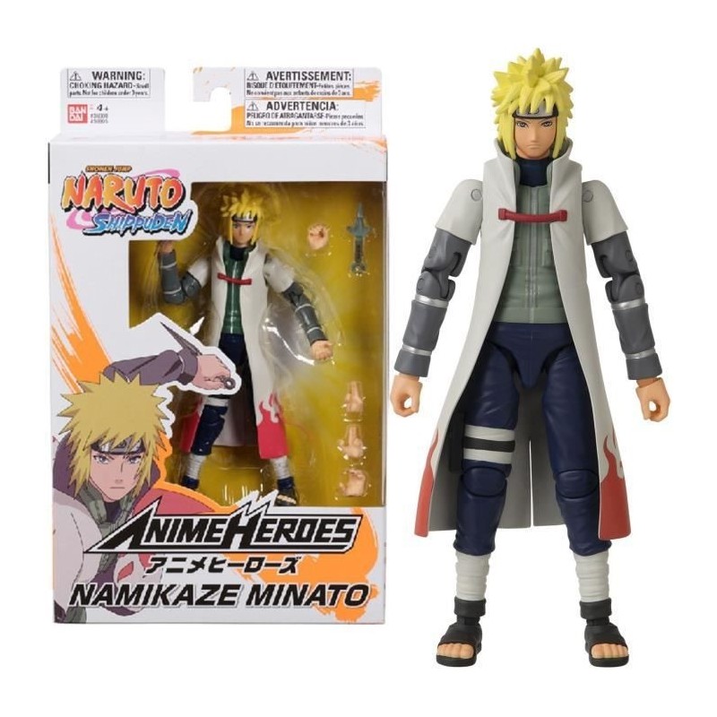 BANDAI Anime Heroes - Naruto Shippuden - Figurine Anime heroes 17 cm - Namikaze Minato