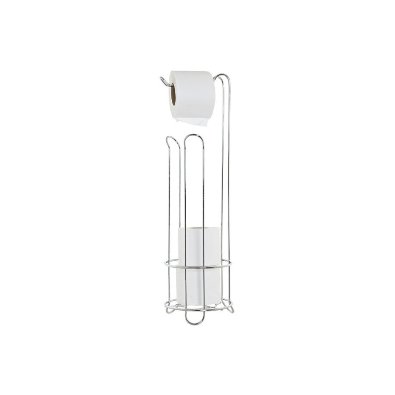 Porte-rouleaux pour Papier Toilette DKD Home Decor Argenté Métal Plastique Chrome 16 x 15 x 16 cm