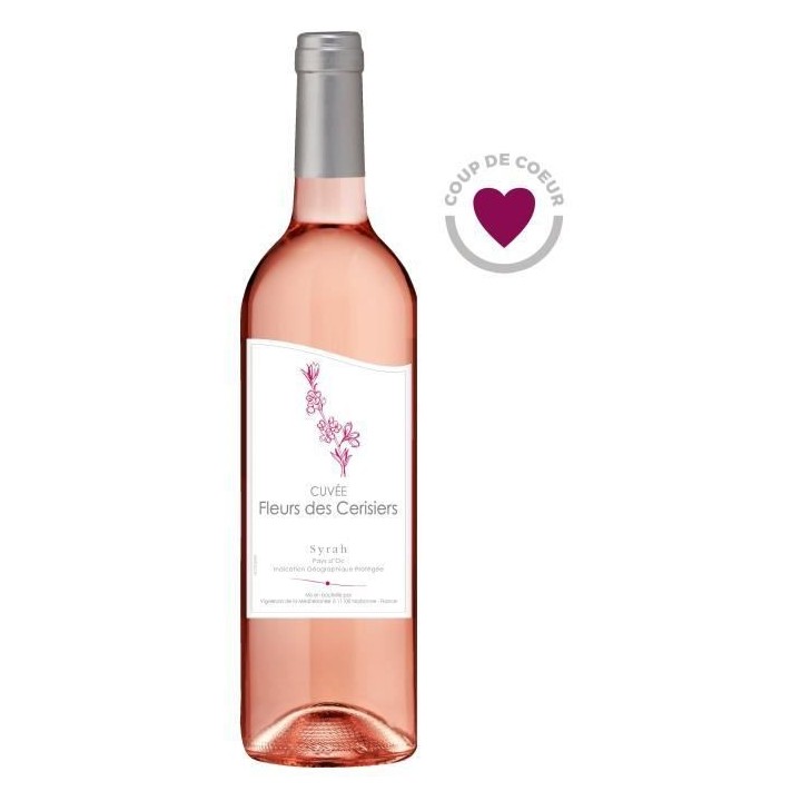 Fleurs des Cerisiers Syrah - Vin rosé du Languedoc-Roussillon