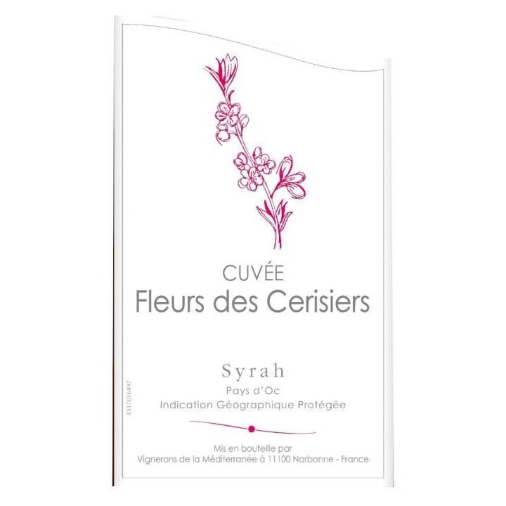 Fleurs des Cerisiers Syrah - Vin rosé du Languedoc-Roussillon