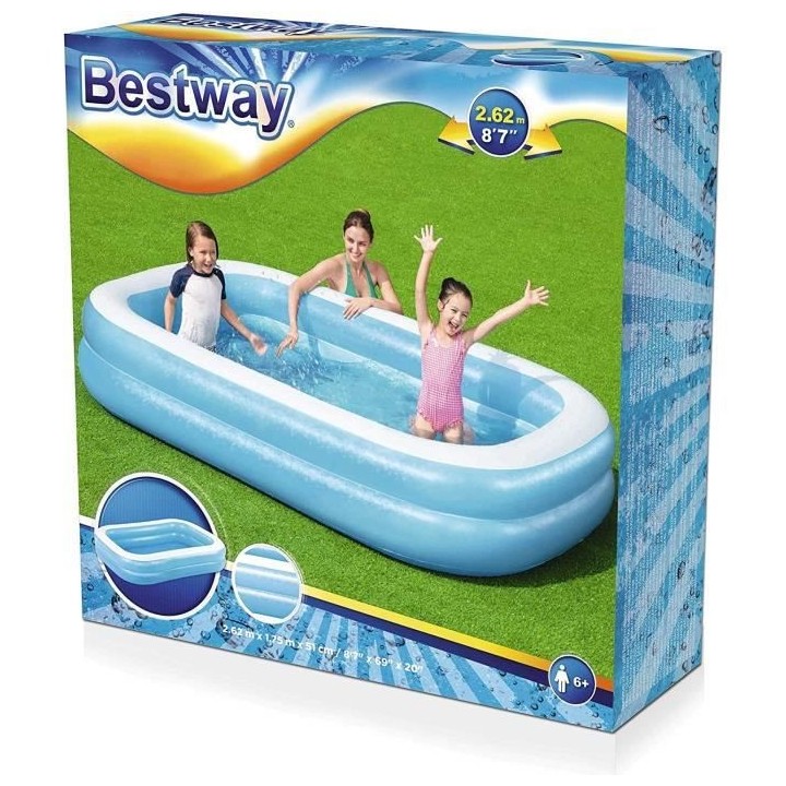 Piscine gonflable rectangulaire Bestway 262 x 175 x 51 cm Piscine fami