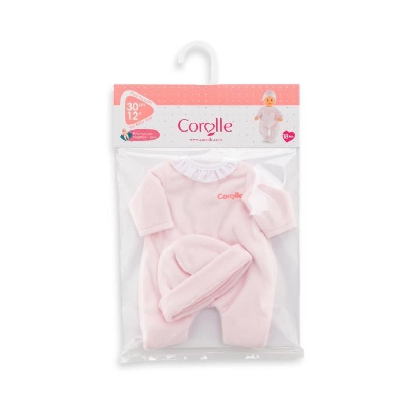 COROLLE - Pyjama rose - pour poupon 30cm - Des 18 Mois