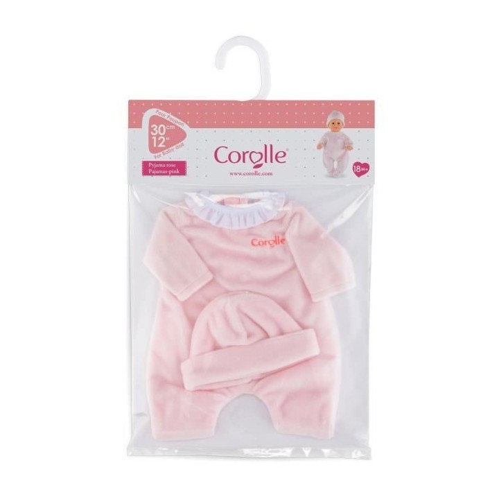 COROLLE - Pyjama rose - pour poupon 30cm - Des 18 Mois