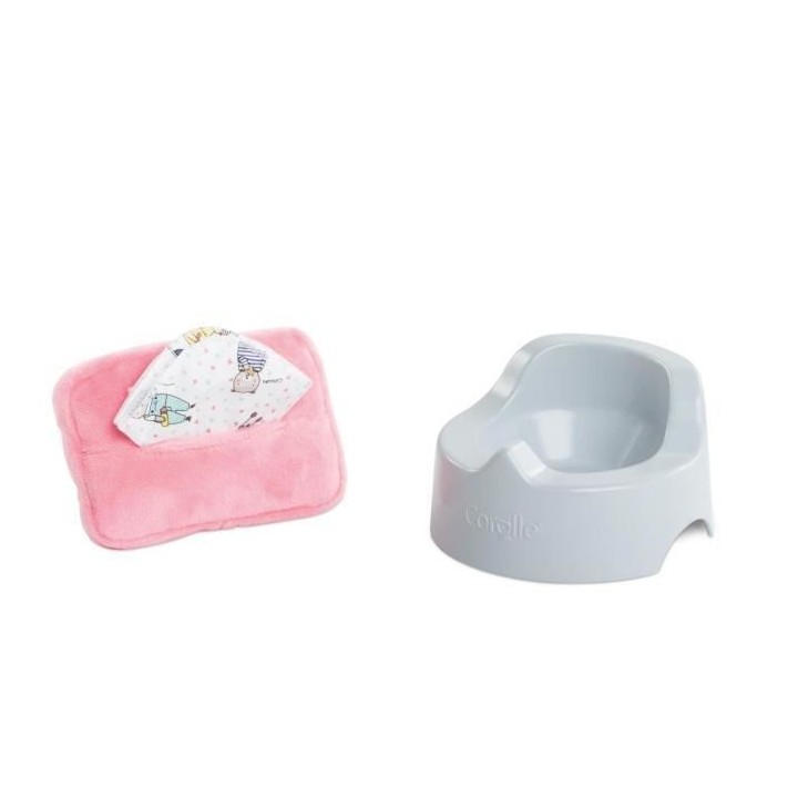 COROLLE - Pot et lingette - pour poupon 30 et 36cm - des 18 mois
