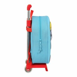 Cartable 3D avec roulettes Disney Dumbo Rouge Bleu clair (28 x 10 x 67 cm)