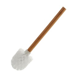 Brosse de salle de wc Blanc Marron Noir Bambou 8 x 35,5 x 8 cm