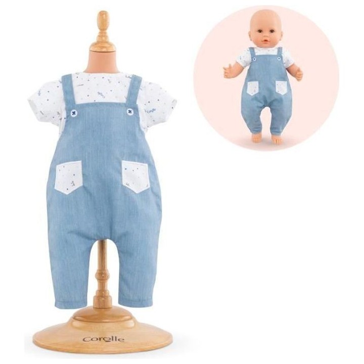 COROLLE - T- shirt & salopette - pour poupon 36 cm - des 2 ans
