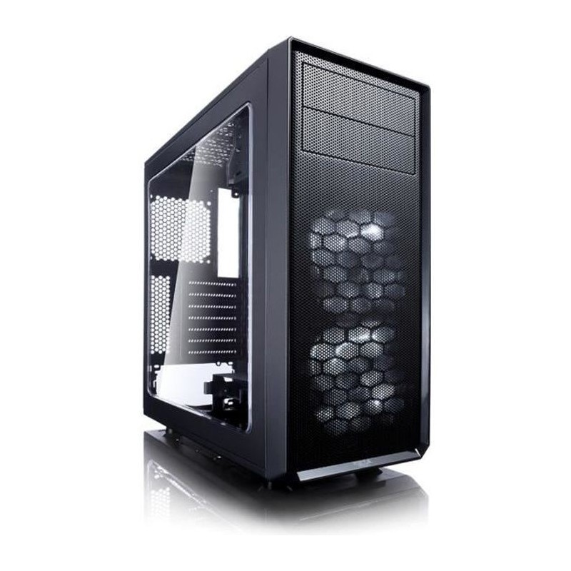 FRACTAL DESIGN BOITIER PC Focus G - Moyen Tour - Noir - Verre trempé - Format ATX (FD-CA-FOCUS-BK-W)