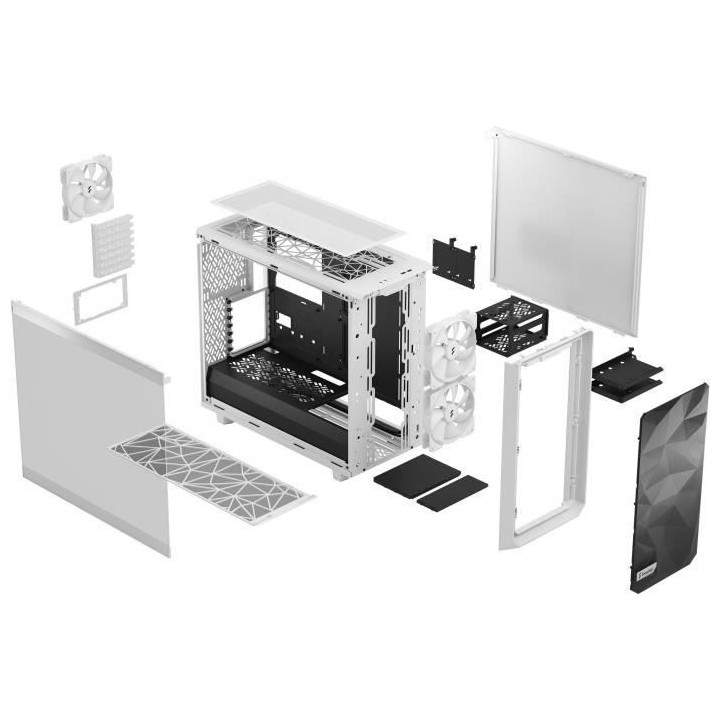 FRACTAL DESIGN - Meshify 2 Lite White TG Clear Tint - Boîtier PC - Bl