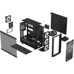 FRACTAL DESIGN - Meshify 2 Lite RGB Black TG Light Tint - Boîtier PC - Noir ( FD-C-MEL2A-05 )