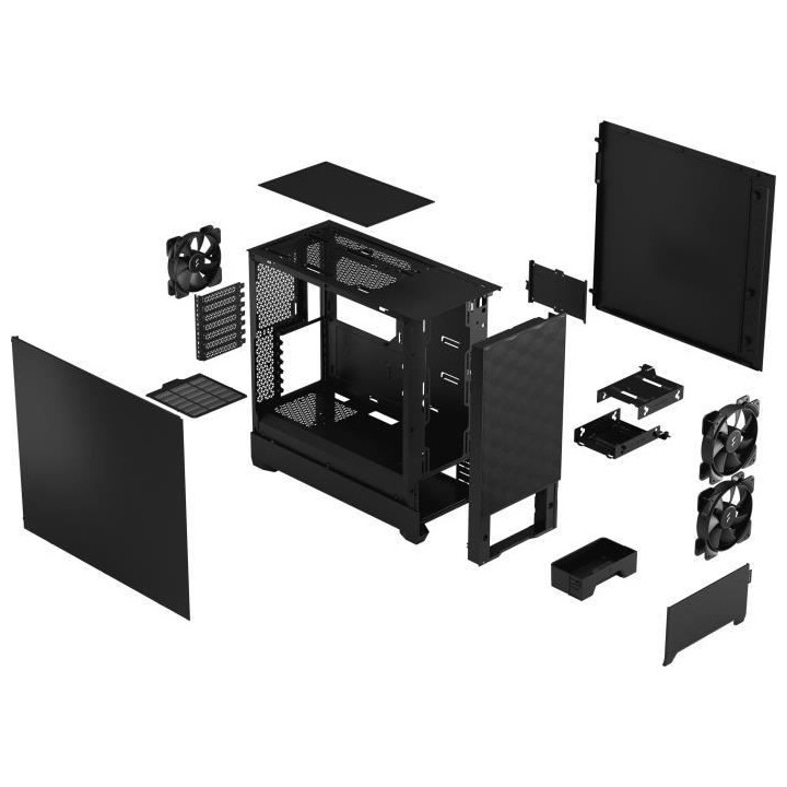 Boîtier PC - FRACTAL DESIGN - Pop Air Black Solid - Noir (FD-C-POA1A-