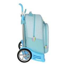 Cartable à roulettes BlackFit8 Fly with me Blanc Bleu ciel 32 x 42 x 15 cm