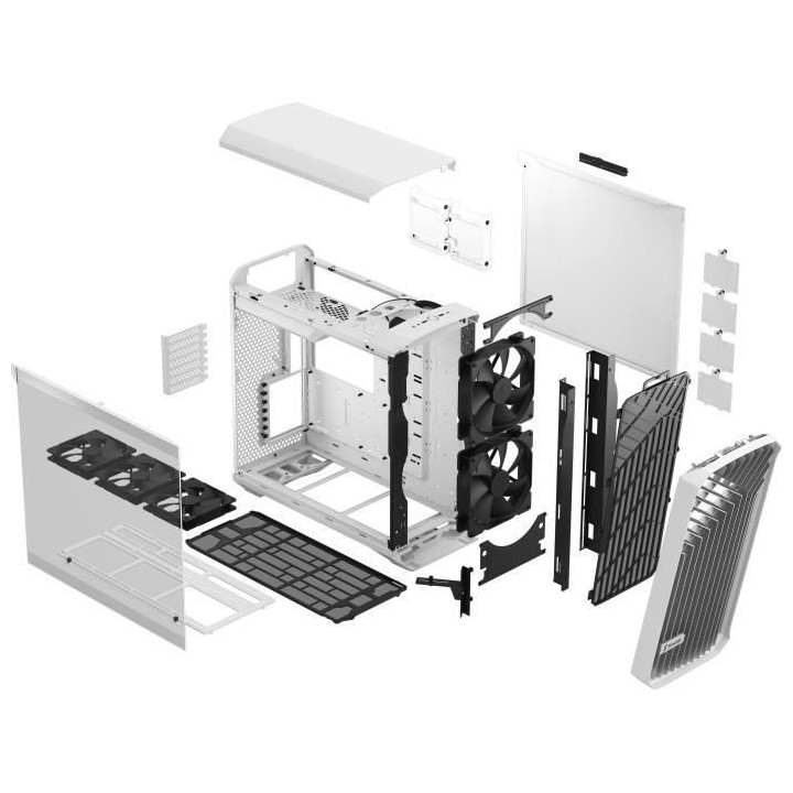Boîtier PC - FRACTAL DESIGN - Torrent White TG Clear Tint - SSI-CEB -