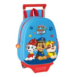 Cartable à roulettes The Paw Patrol Bleu Rouge 27 x 32 x 10 cm