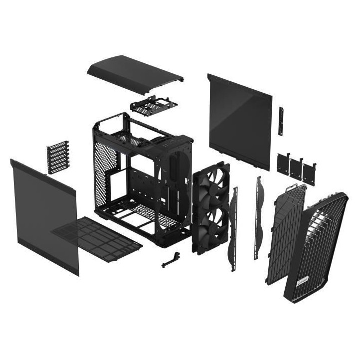 Boîtier PC - FRACTAL DESIGN - Torrent Compact Black TG Dark Tint - No