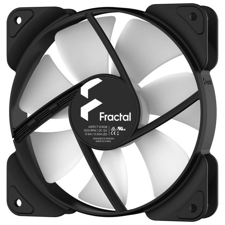 Ventilateur PC - FRACTAL DESIGN - Aspect 12 RGB Black Frame ( FD-F-AS1
