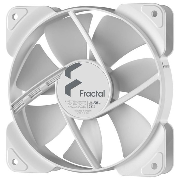 FRACTAL DESIGN - Aspect 12 RGB PWM White Frame - Ventilateur PC - 12 x