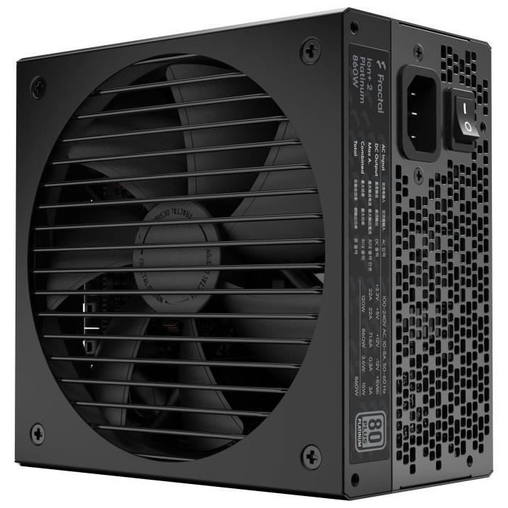 Alimentation PC - FRACTAL DESIGN - ION+ 2 Platinium - 860W (FD-P-IA2P-