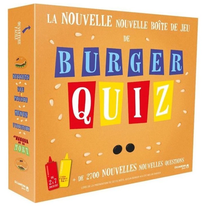 BURGER QUIZ - La Nouvelle Nouvelle boîte de Jeu Burger Quiz - Jeu de