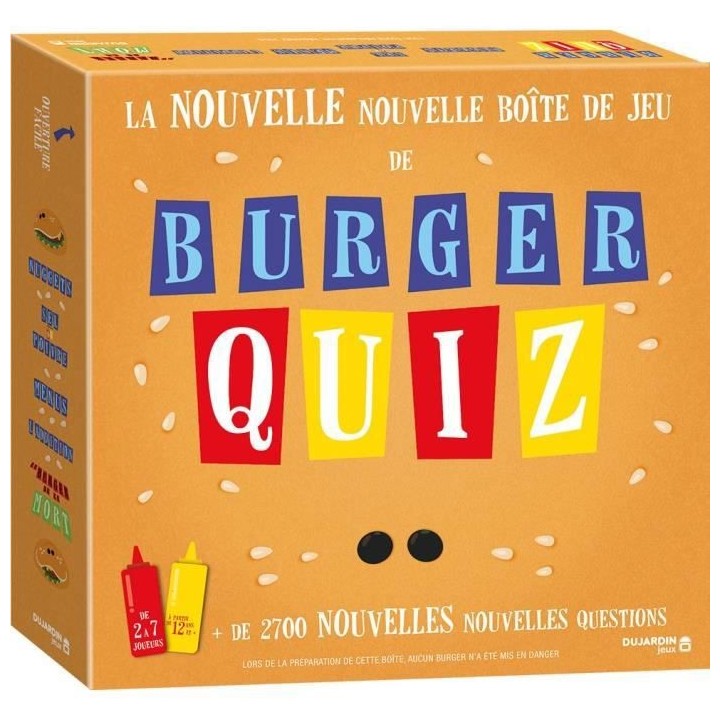 BURGER QUIZ - La Nouvelle Nouvelle boîte de Jeu Burger Quiz - Jeu de