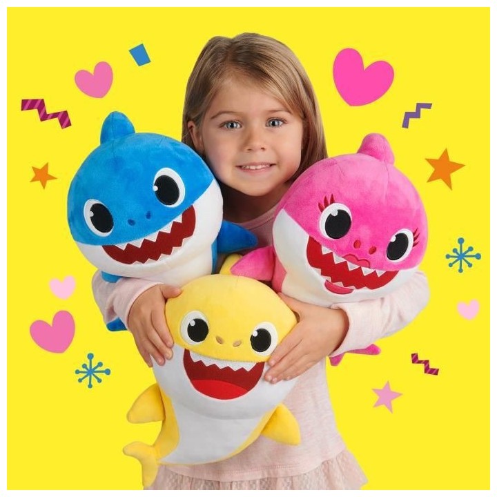 BABY SHARK PELUCHE MUSICALE 30 CM JAUNE