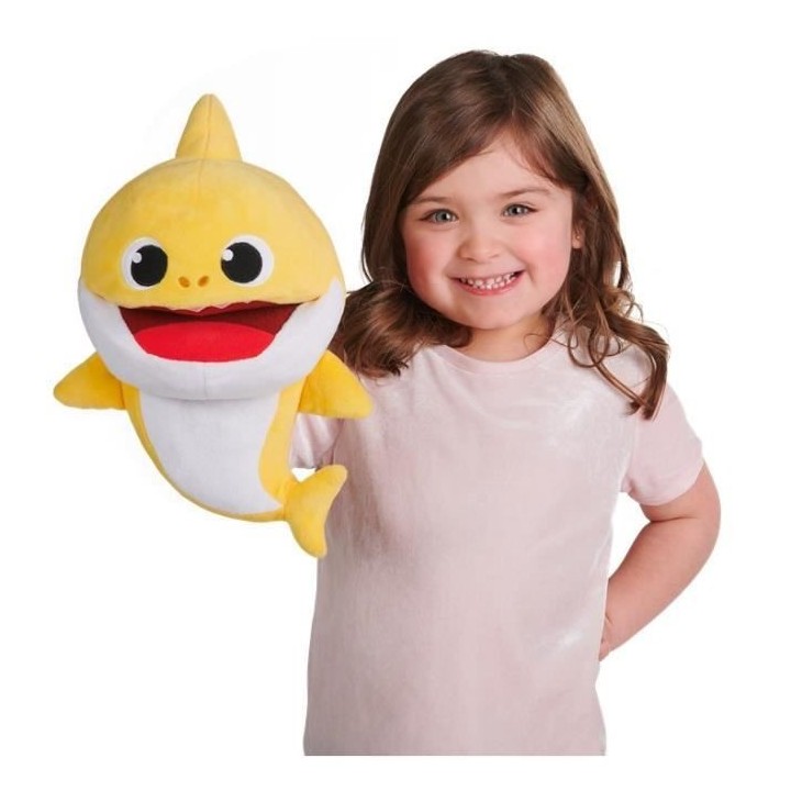 Baby Shark - Marionnette Musicale Jaune - 30 cm
