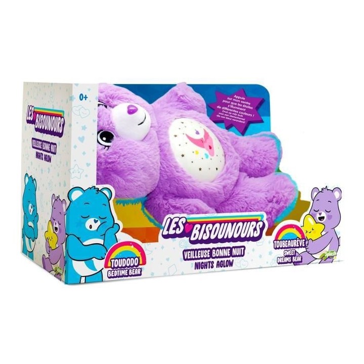 Bisounours - Veilleuse et Peluche Violette 40 cm