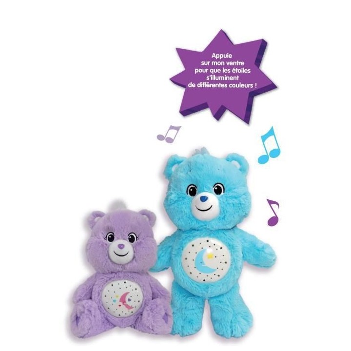 Bisounours - Veilleuse et Peluche Violette 40 cm