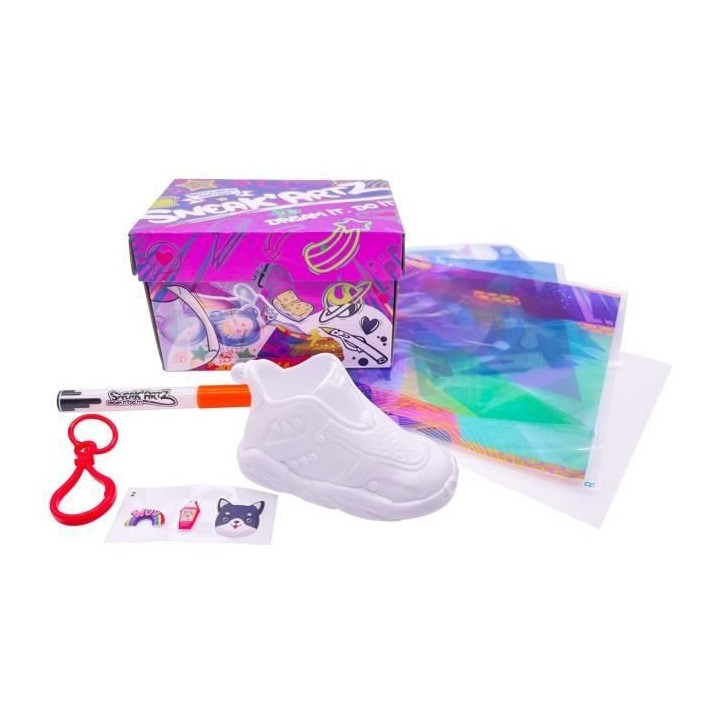 Sneak'Artz Shoebox Série 2 - 1 Basket a customiser - Boîte Fuschia