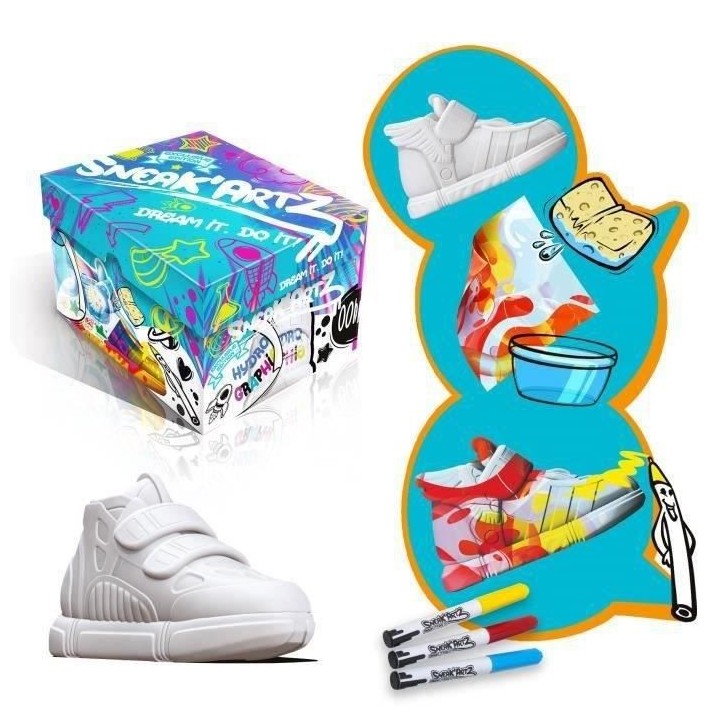 Sneak'Artz Shoebox Série 2 - 1 Basket a customiser - Boîte Bleue