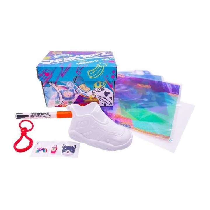 Sneak'Artz Shoebox Série 2 - 1 Basket a customiser - Boîte Bleue