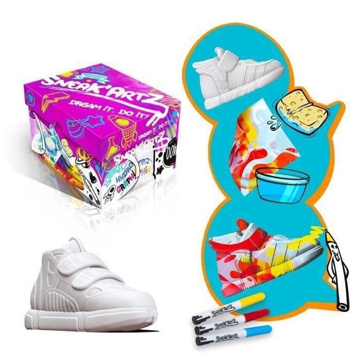 Sneak'Artz Shoebox Série 2 - 1 Basket a customiser - Boîte Violette